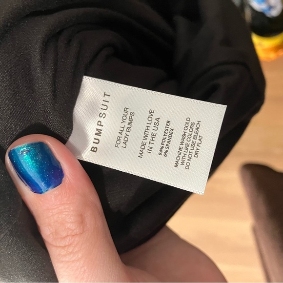 BUMP Suit Gigi Mock Neck Maternity Bodysuit in Black - Picture 12 of 12